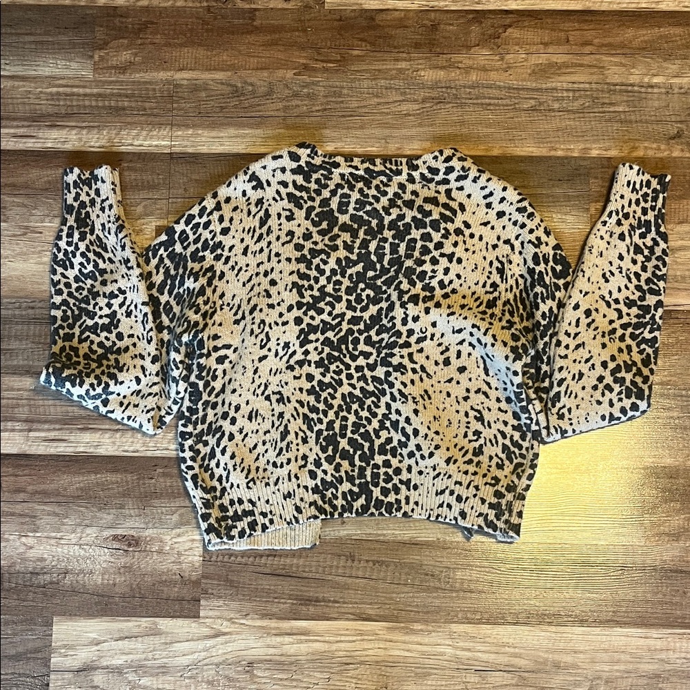 Sincerely Jules Leopard Print Cardigan - Black and Tan - Picture 2 of 5